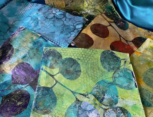 Gelli Plate Techniques Using Repurposed Items and Leaves