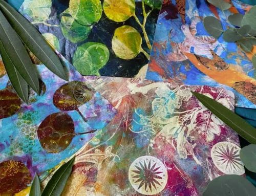 Using Leaves and Flowers on your Gelli Plate